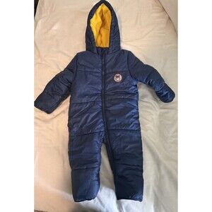 Baby/Infant Xtreme Fleece Lined Snowsuit, Size 12-18 Months Infant, Blue Yellow